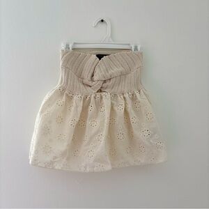 forever 21 cream babydoll top
